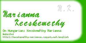 marianna kecskemethy business card